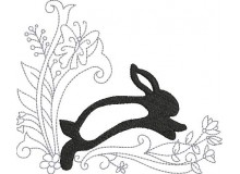 Stickdatei - Bunnies in the garden 4